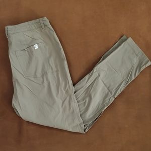 Womens Avalanche Green Hiking Pants Size L Tapered Fit Mid Rise